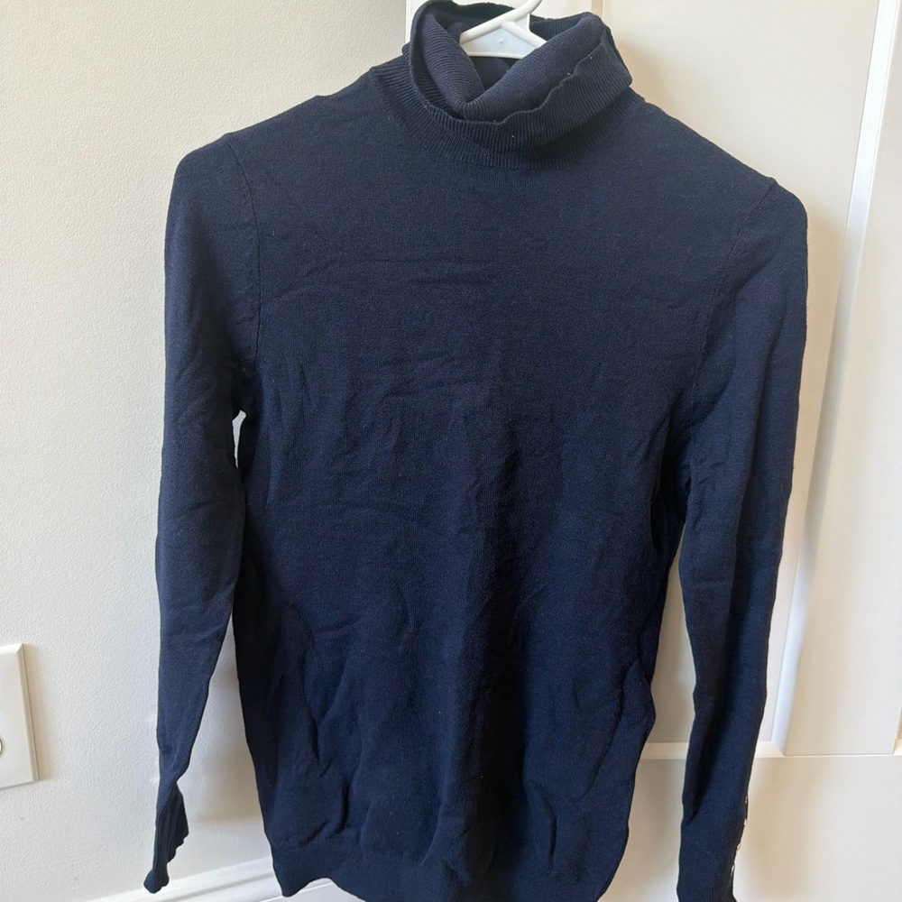 Women’s Navy Blue Turtleneck Sweater